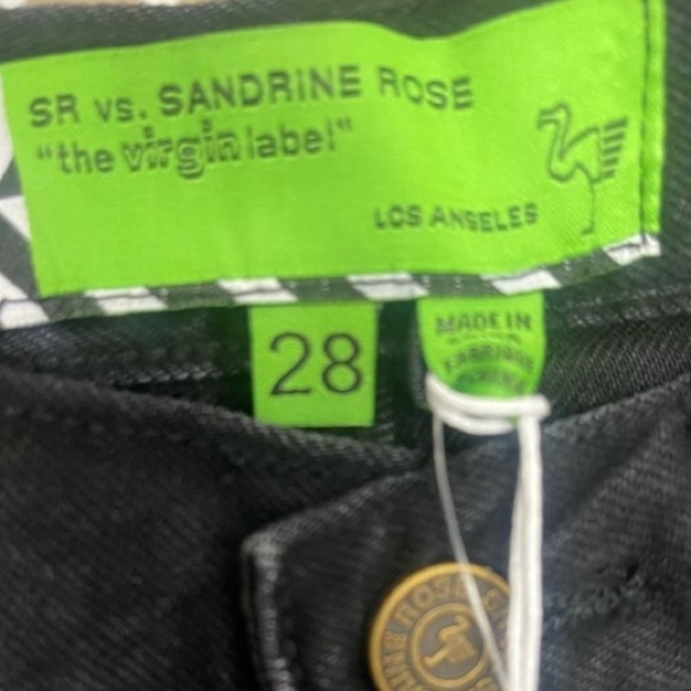 Sandrine Rose Bermuda Distressed Black Denim Jean Shorts by Free People Size 28 - Picture 7 of 9